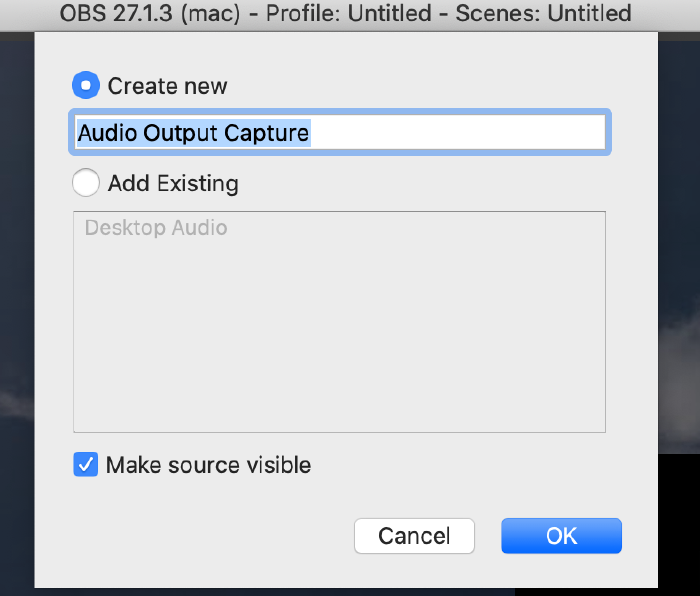 Create an Audio Output Capture