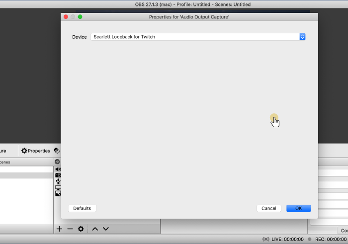 Choosing loopback