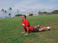 Hindu pushup looking up